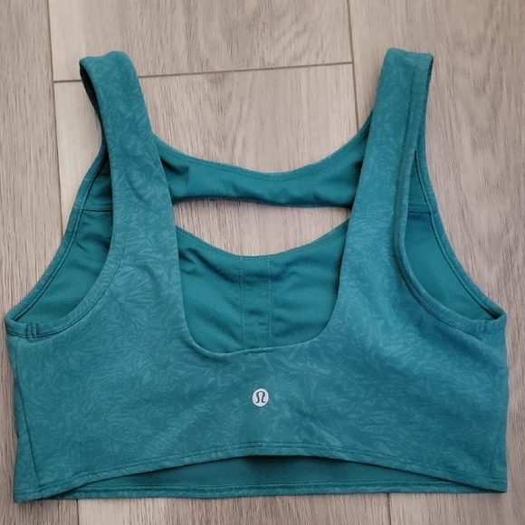 Lululemon Everlux Cut Out Train Bra Crunch Teal Lagoon Size 10 NWOT - Picture 5 of 5